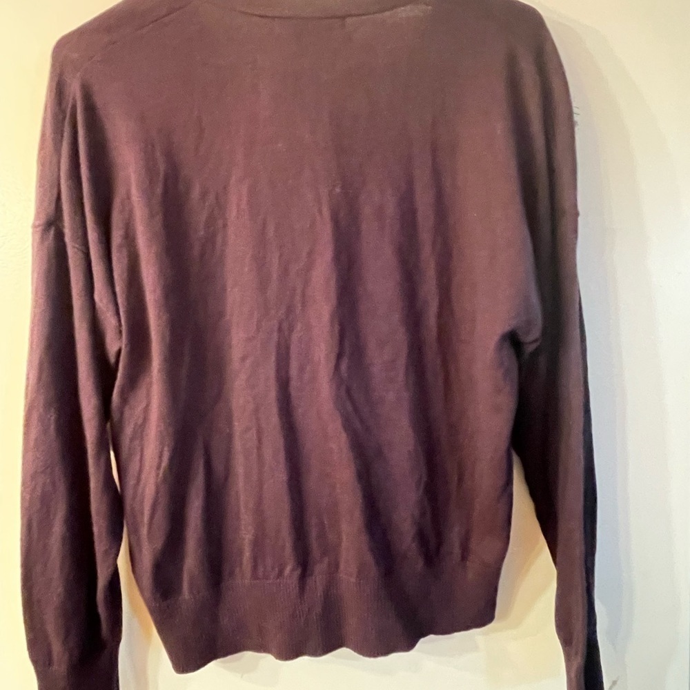 Bailey 44 Clara sweater eggplant with black lace - Picture 4 of 6
